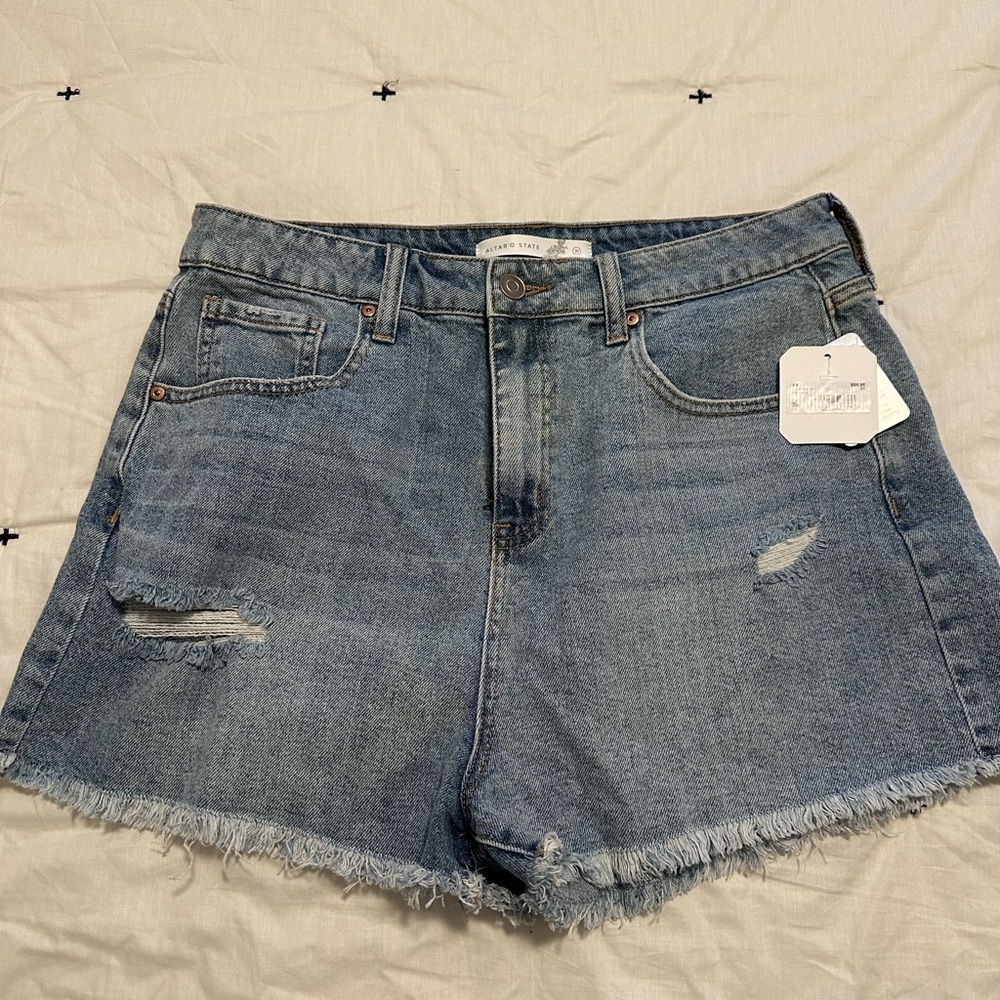 Altar’d State Distressed Denim Shorts
